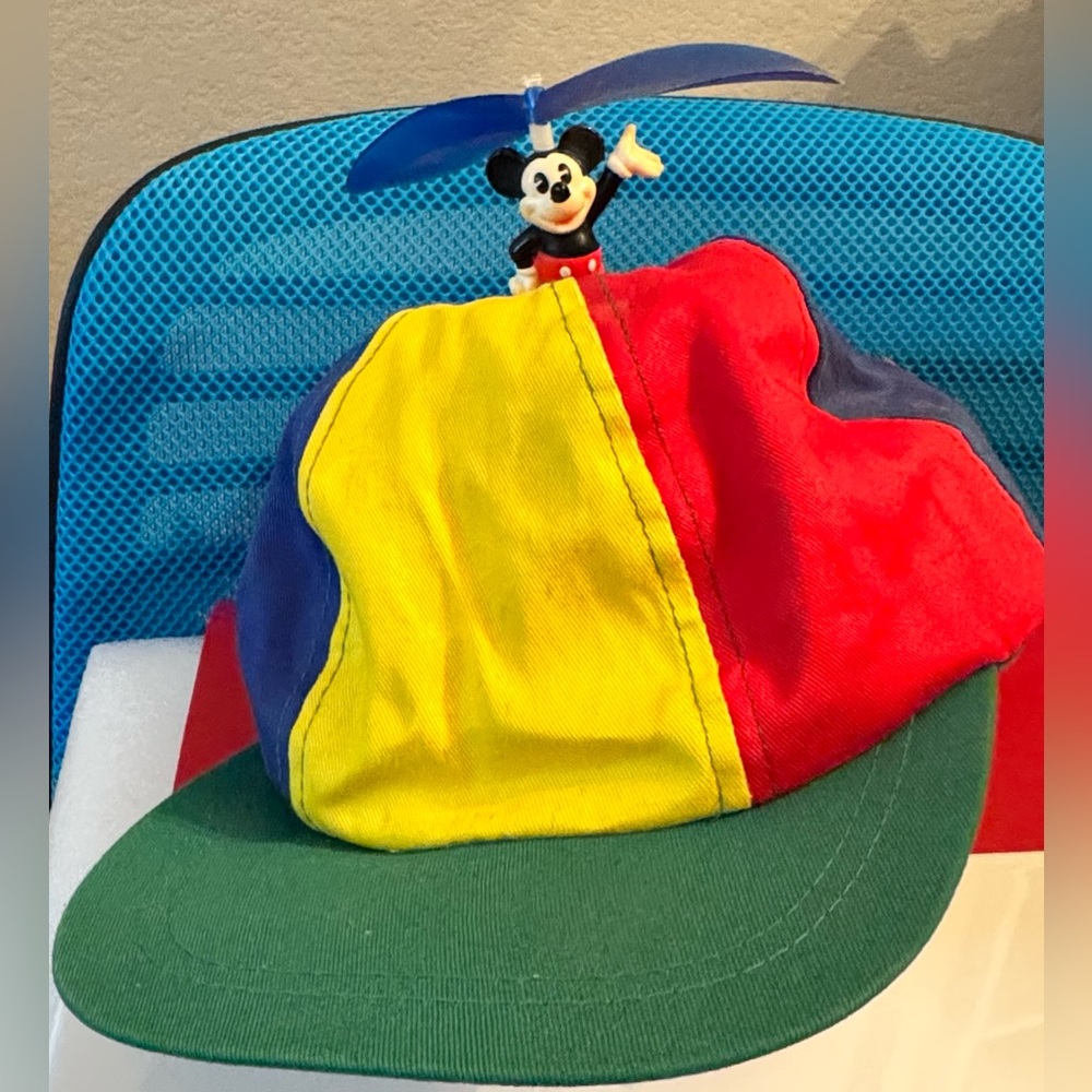 Vintage Mickey Mouse Propeller Beanie Cap – Rare 90s Disney Hat